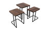 Hanah Home Ce Metal Zigon - 9401 Juego de Mesas Nido (3 Piezas) Nogal y Negro